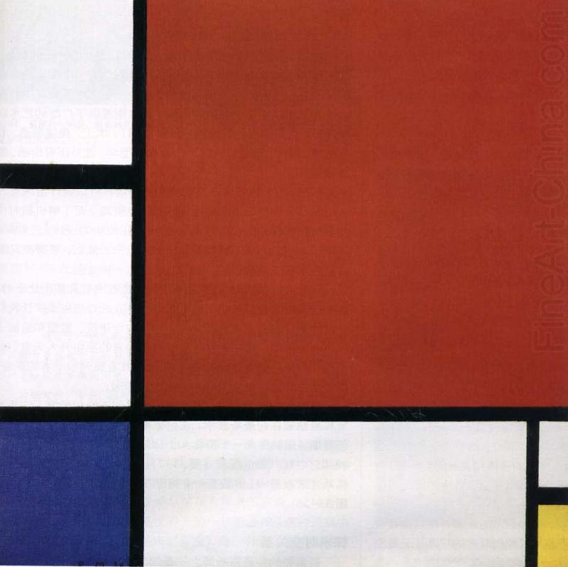 Piet Mondrian Red, blue and yellow composition oil painting picture